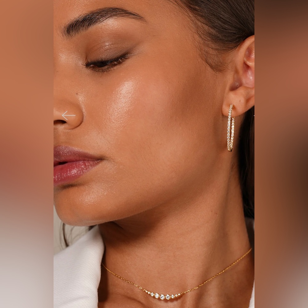 Carat London Gold Vermeil Diamond Hoops